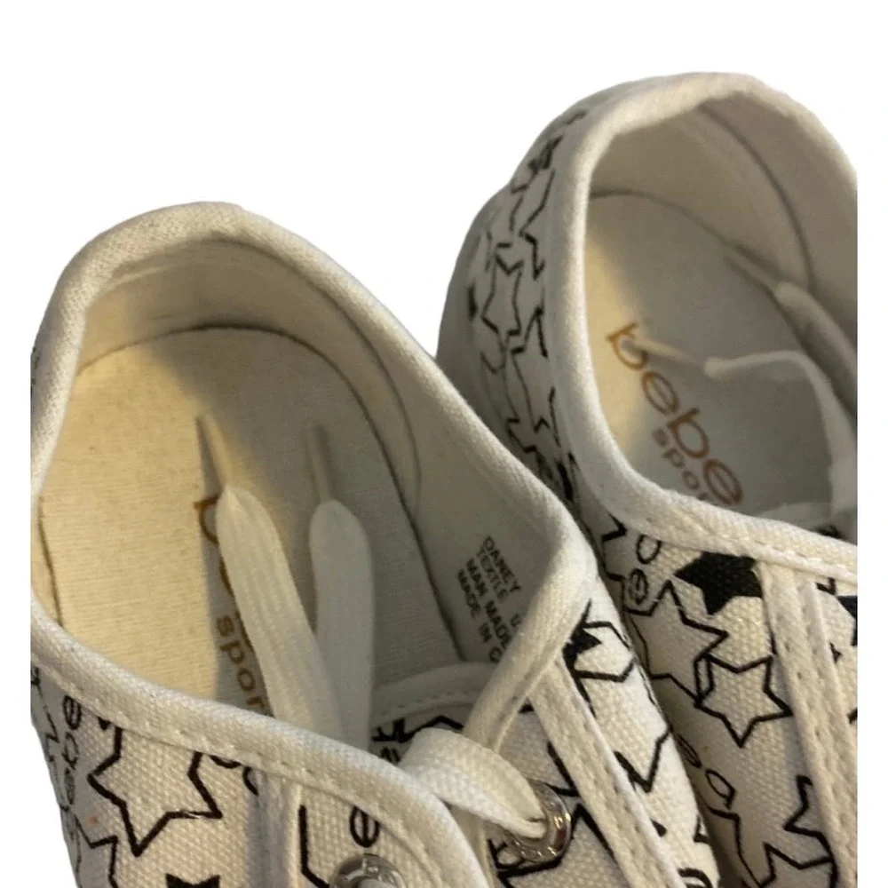Bebe Logo and stars Daney sneakers tennis shoes AOP all over print 7.5